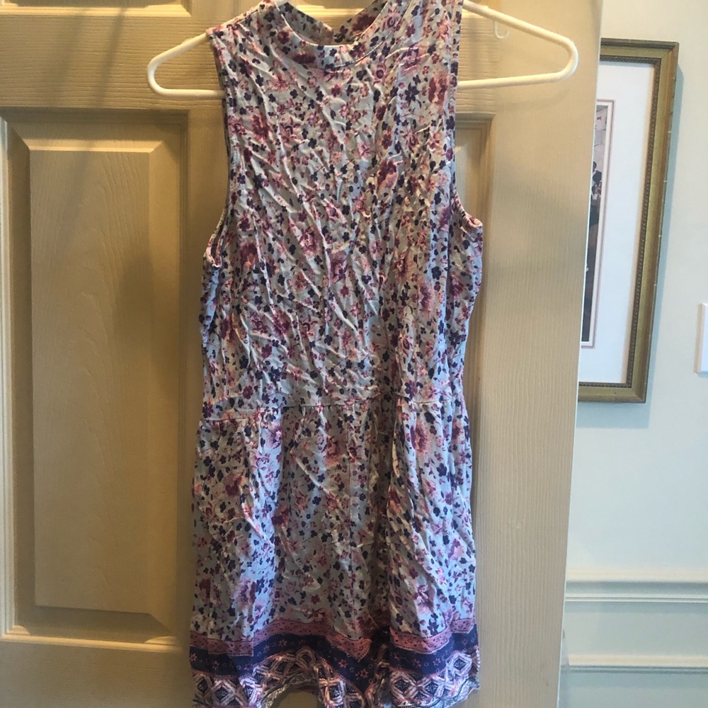 flowy floral romper